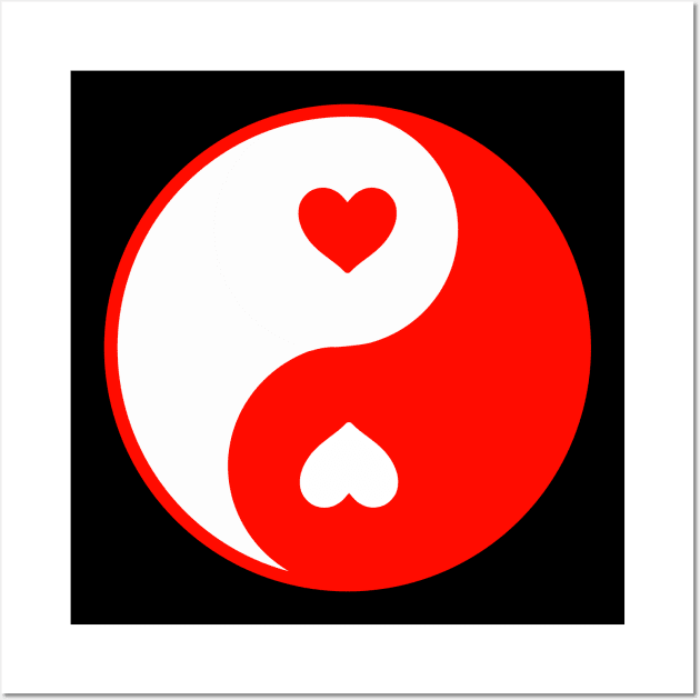 Heart Yin-Yang Wall Art by tabslabred